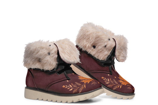 Oxblood Autumnalis Fold Over Winter Boots