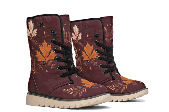 Oxblood Autumnalis Fold Over Winter Boots