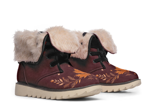 Oxblood Autumnalis Fold Over Winter Boots