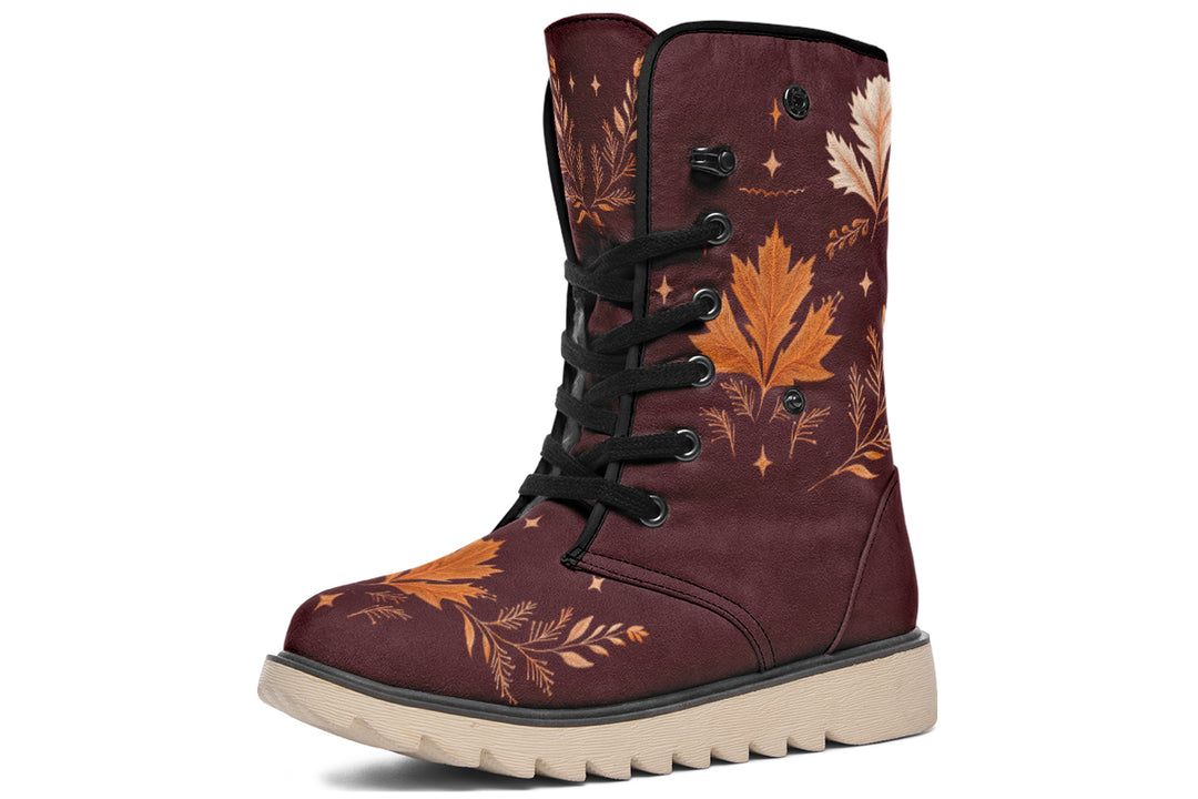 Oxblood Autumnalis Fold Over Winter Boots