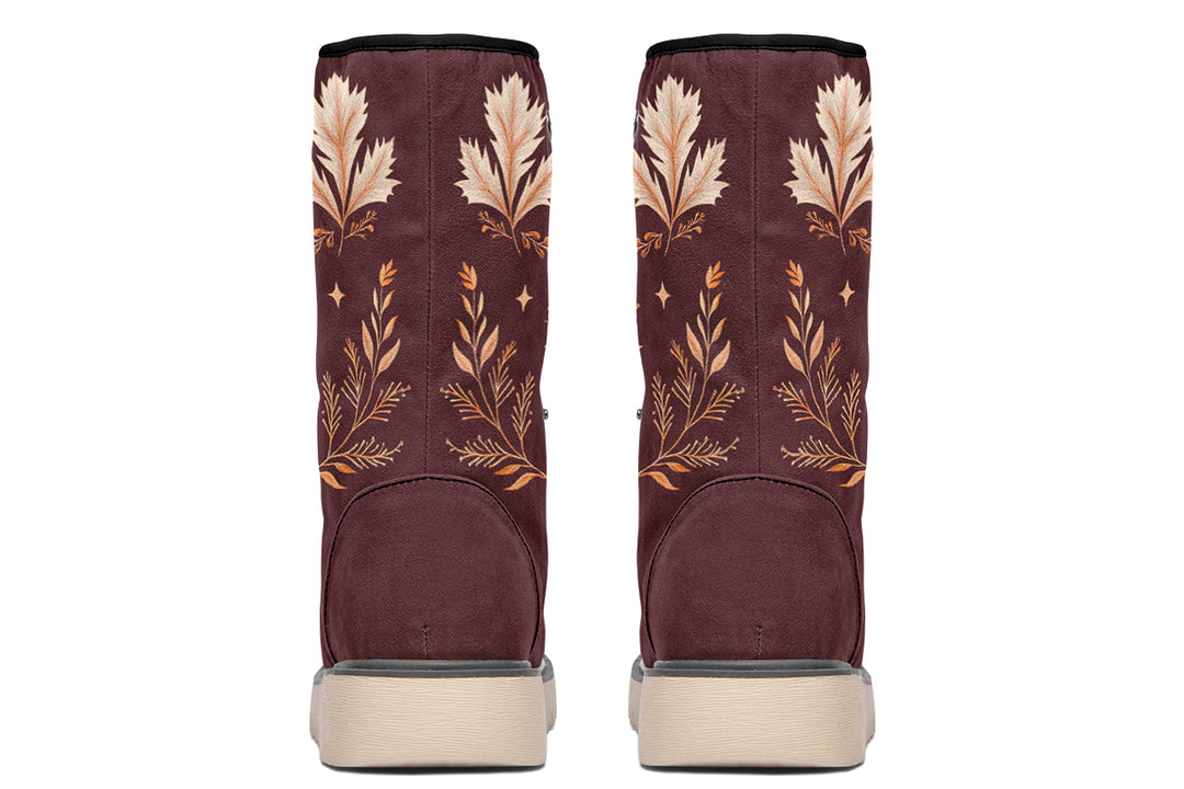 Oxblood Autumnalis Fold Over Winter Boots