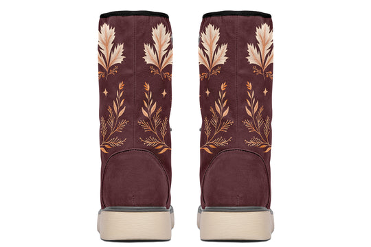 Oxblood Autumnalis Fold Over Winter Boots