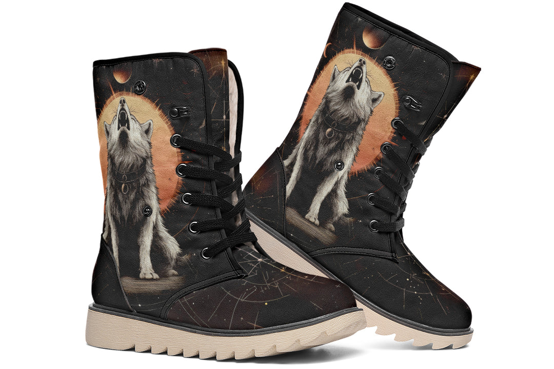 Solar Wolf Fold Over Winter Boots