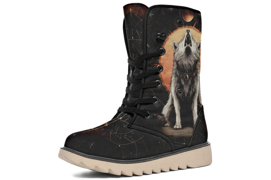 Solar Wolf Fold Over Winter Boots