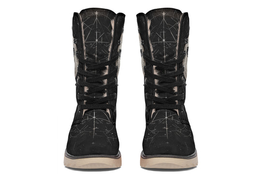 Starlit Wolf Fold Over Winter Boots