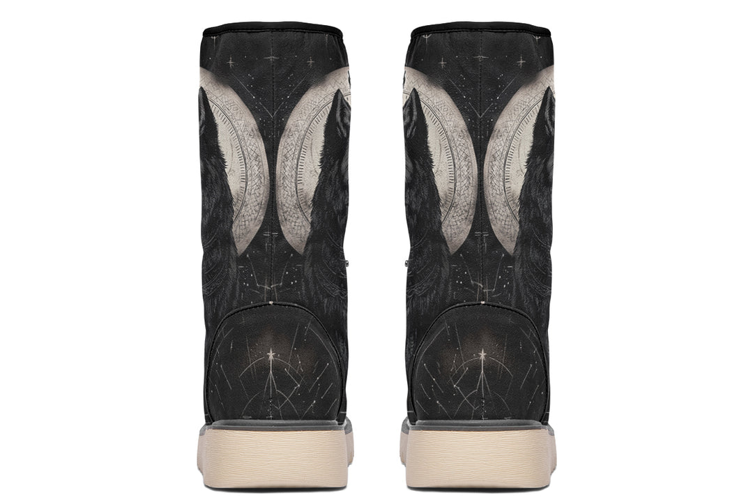 Starlit Wolf Fold Over Winter Boots