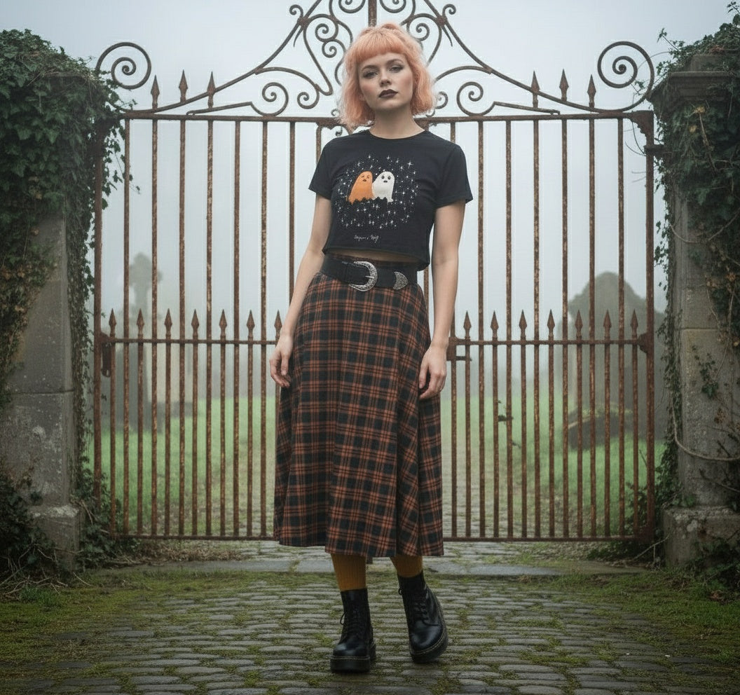 Ghost Besties Short Sleeve Crop Top