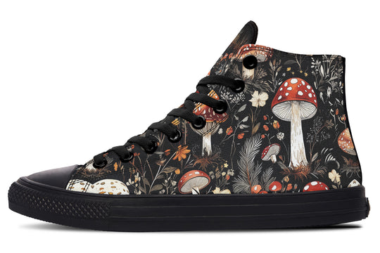 Amanita High Tops - Classic Premium Canvas Shoes with Comfortable and Durable Soles