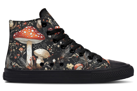 Amanita High Tops - Classic Premium Canvas Shoes with Comfortable and Durable Soles