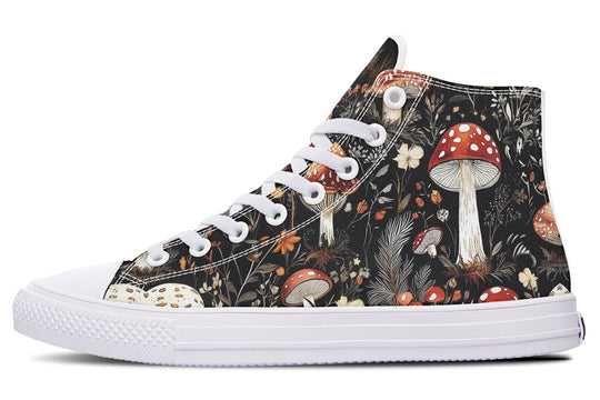 Amanita High Tops - Classic Premium Canvas Shoes with Comfortable and Durable Soles