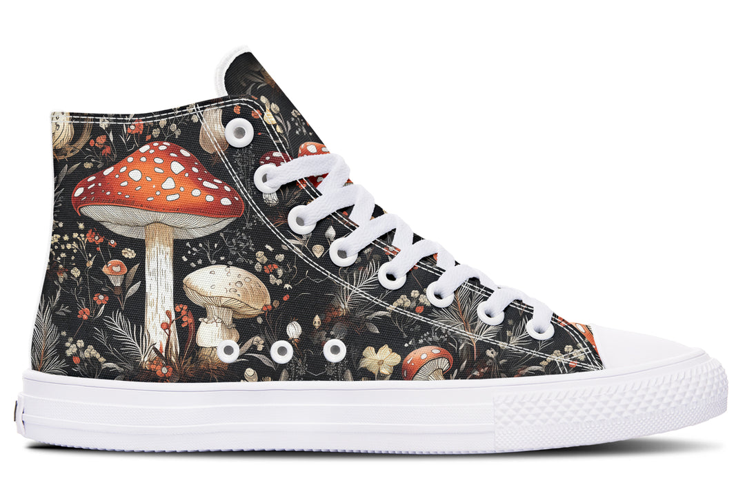 Amanita High Tops - Classic Premium Canvas Shoes with Comfortable and Durable Soles