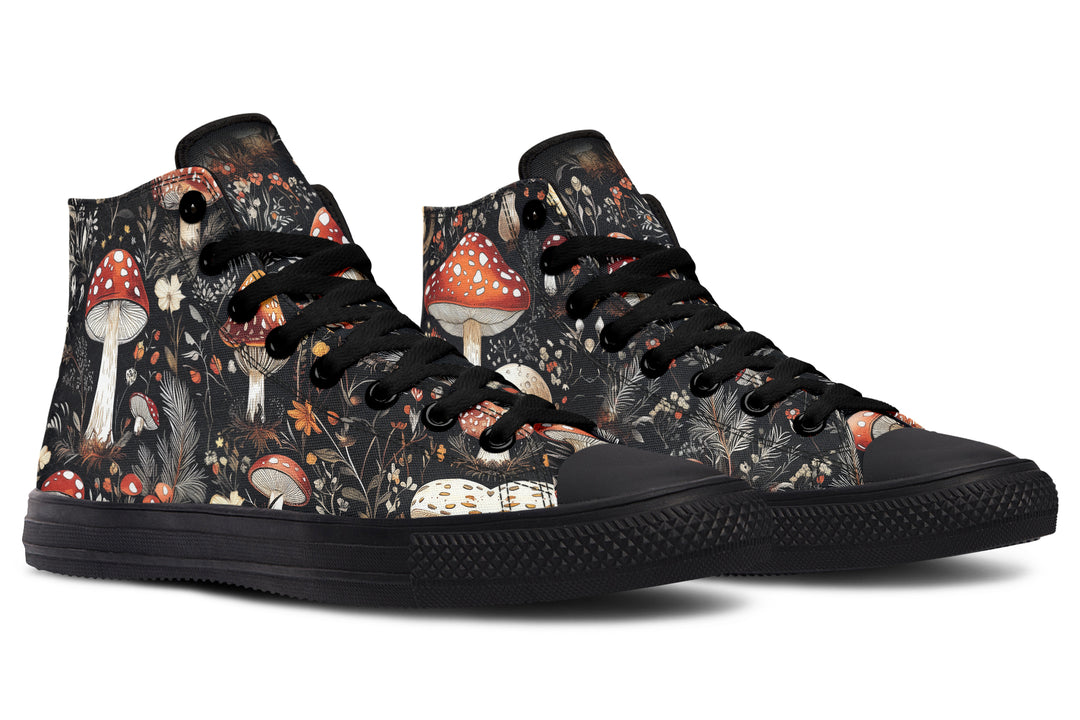 Amanita High Tops - Classic Premium Canvas Shoes with Comfortable and Durable Soles