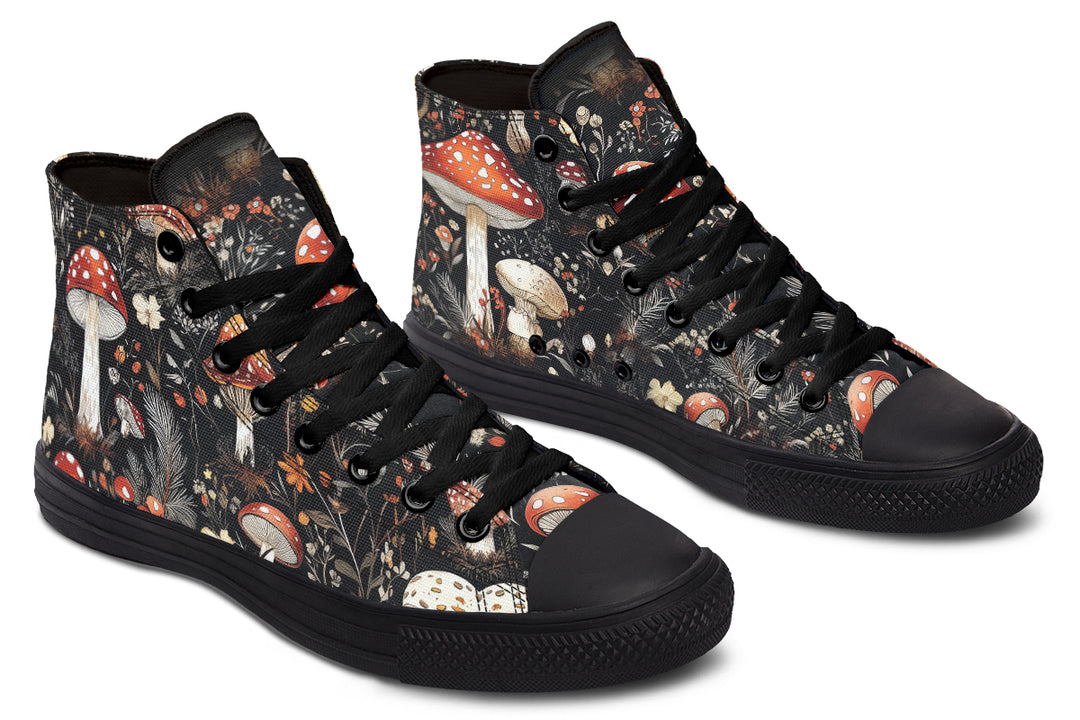 Amanita High Tops - Classic Premium Canvas Shoes with Comfortable and Durable Soles