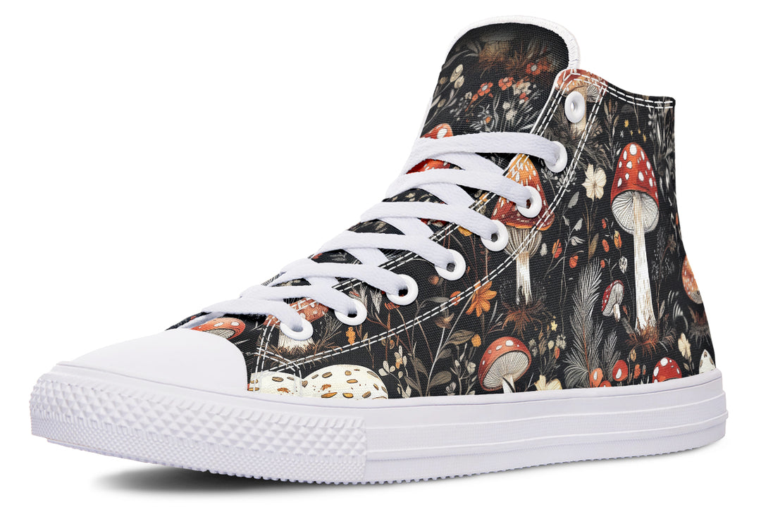 Amanita High Tops - Classic Premium Canvas Shoes with Comfortable and Durable Soles