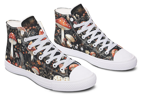 Amanita High Tops - Classic Premium Canvas Shoes with Comfortable and Durable Soles