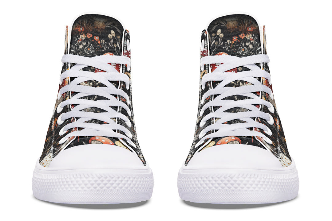 Amanita High Tops - Classic Premium Canvas Shoes with Comfortable and Durable Soles