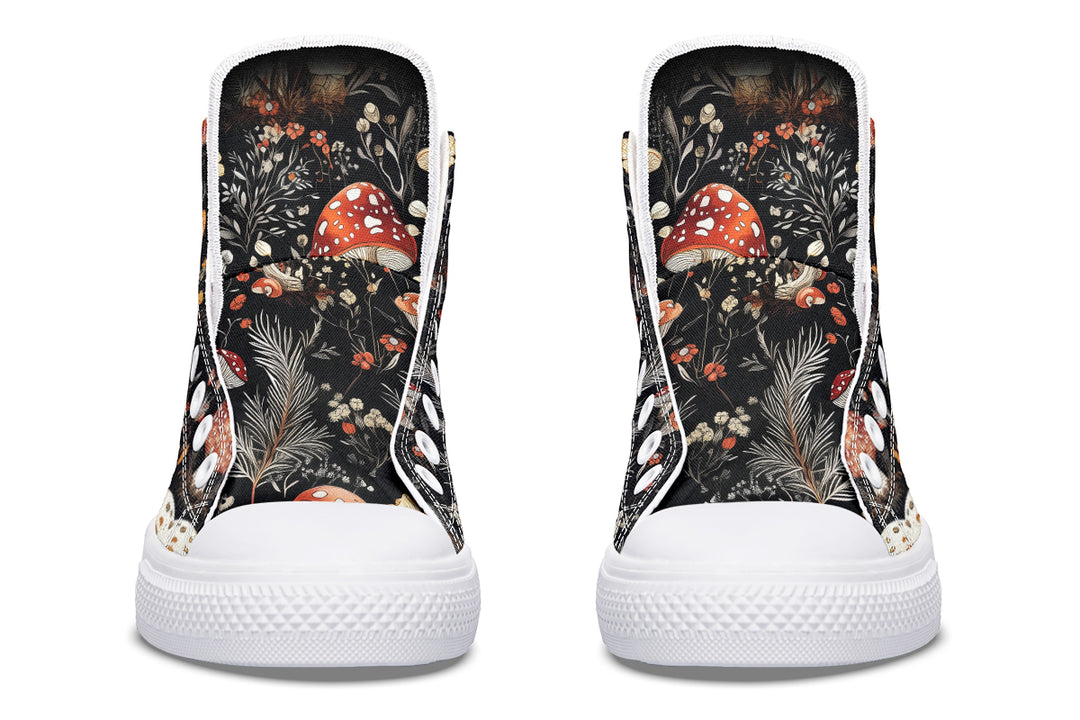 Amanita High Tops - Classic Premium Canvas Shoes with Comfortable and Durable Soles