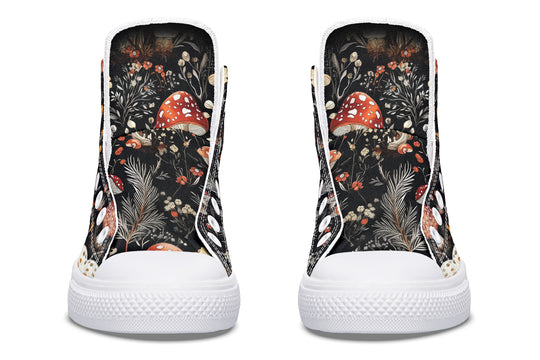 Amanita High Tops - Classic Premium Canvas Shoes with Comfortable and Durable Soles