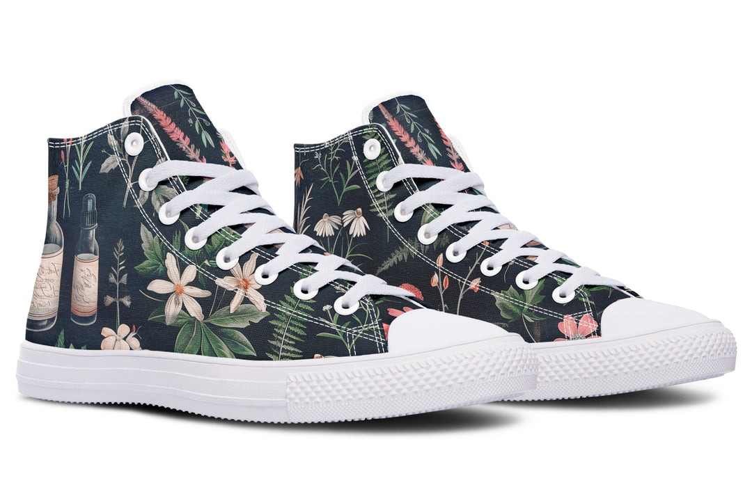 Apothecary Haven High Tops - Classic Premium Canvas Shoes with Comfortable and Durable Soles