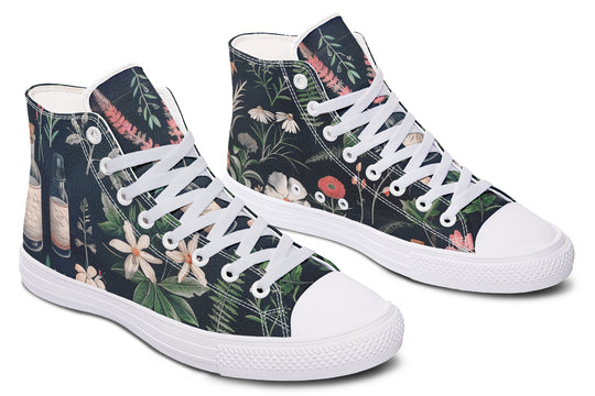 Apothecary Haven High Tops - Classic Premium Canvas Shoes with Comfortable and Durable Soles