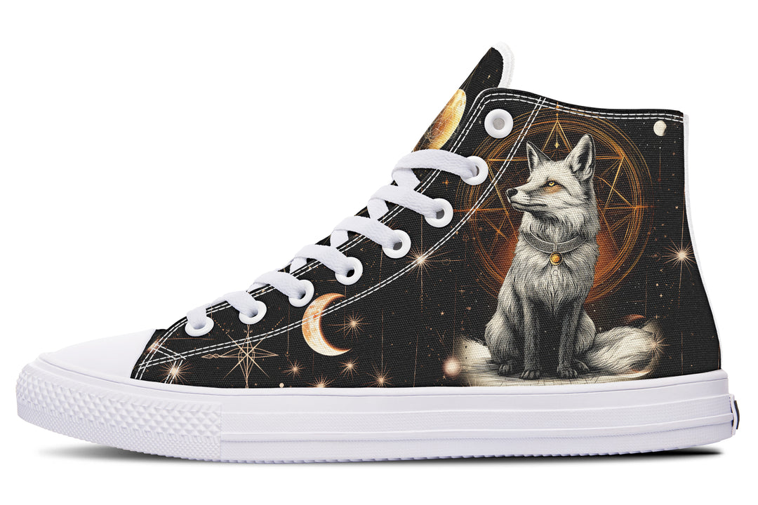 Astral Fox High Tops - Classic Premium Canvas Shoes with Comfortable and Durable Soles