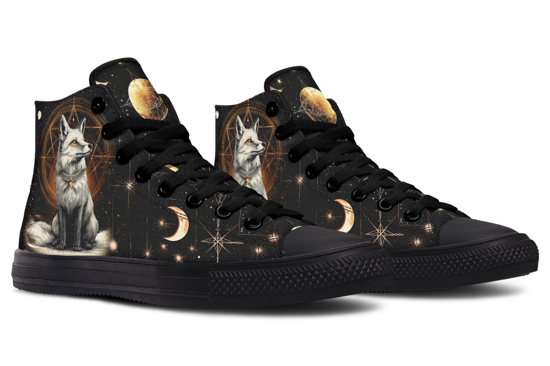 Astral Fox High Tops - Classic Premium Canvas Shoes with Comfortable and Durable Soles