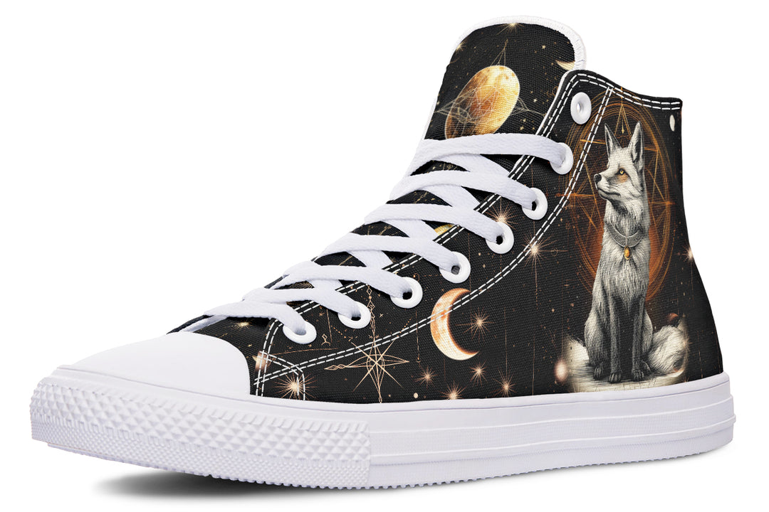 Astral Fox High Tops - Classic Premium Canvas Shoes with Comfortable and Durable Soles