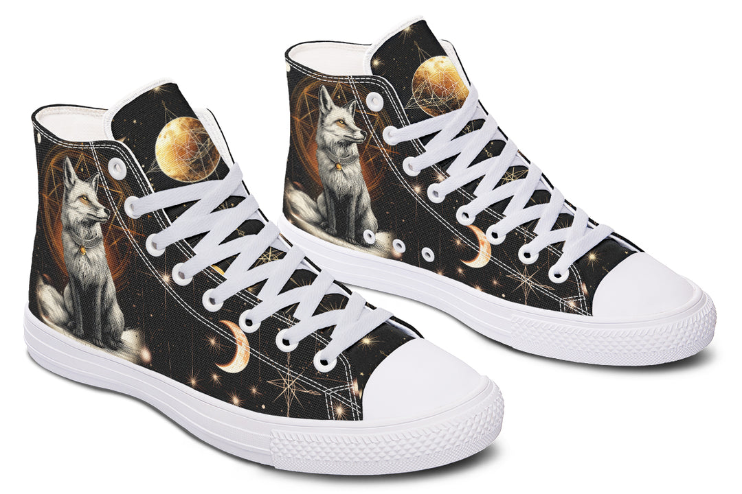 Astral Fox High Tops - Classic Premium Canvas Shoes with Comfortable and Durable Soles