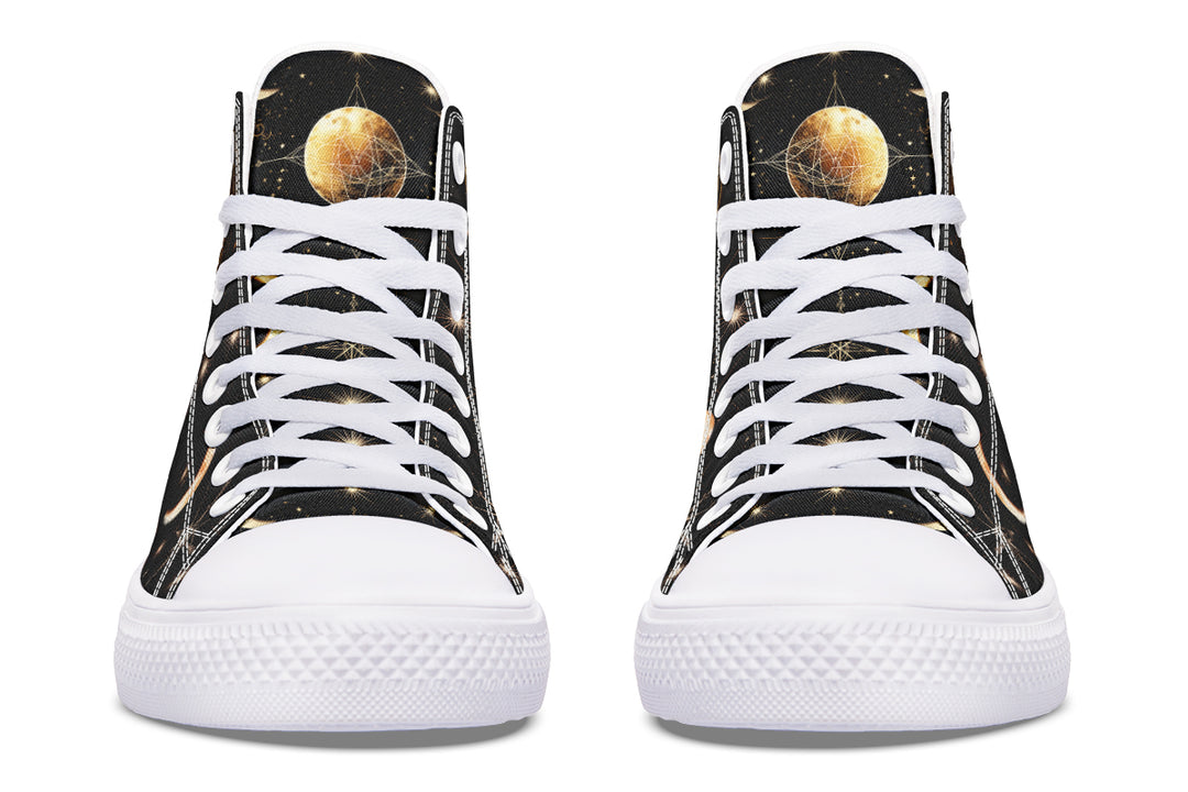 Astral Fox High Tops - Classic Premium Canvas Shoes with Comfortable and Durable Soles