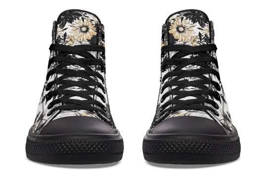 Castle in Bloom High Tops - Classic Premium Canvas Shoes with Comfortable and Durable Soles