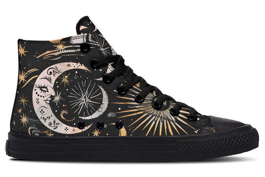 Cosmic Sigils
 High Tops - Classic Premium Canvas Shoes with Comfortable and Durable Soles