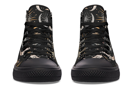 Cosmic Sigils
 High Tops - Classic Premium Canvas Shoes with Comfortable and Durable Soles