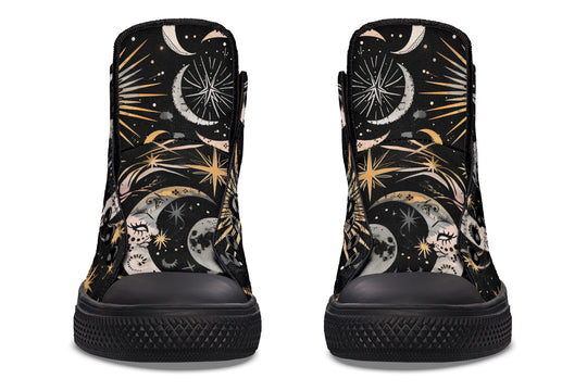 Cosmic Sigils
 High Tops - Classic Premium Canvas Shoes with Comfortable and Durable Soles