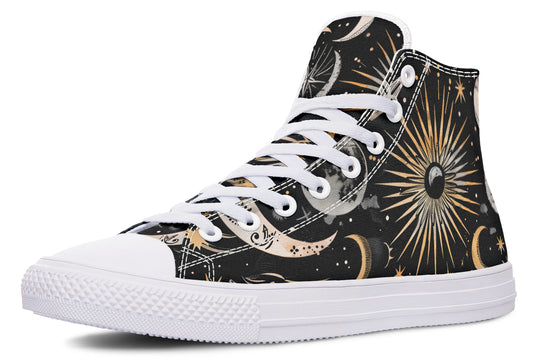 Cosmic Sigils
 High Tops - Classic Premium Canvas Shoes with Comfortable and Durable Soles