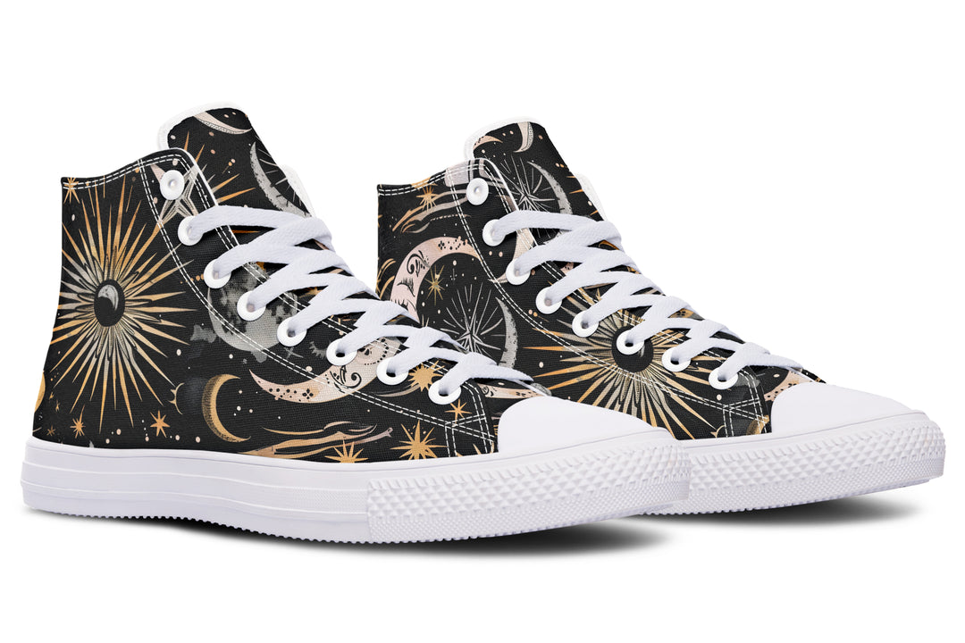 Cosmic Sigils
 High Tops - Classic Premium Canvas Shoes with Comfortable and Durable Soles