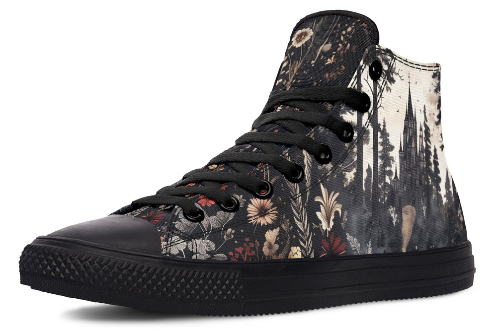 Dark Fairytale High Tops - Classic Premium Canvas Shoes with Comfortable and Durable Soles