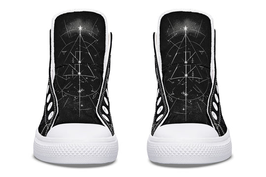 Eclipse Cat High Tops - Classic Premium Canvas Shoes with Comfortable and Durable Soles