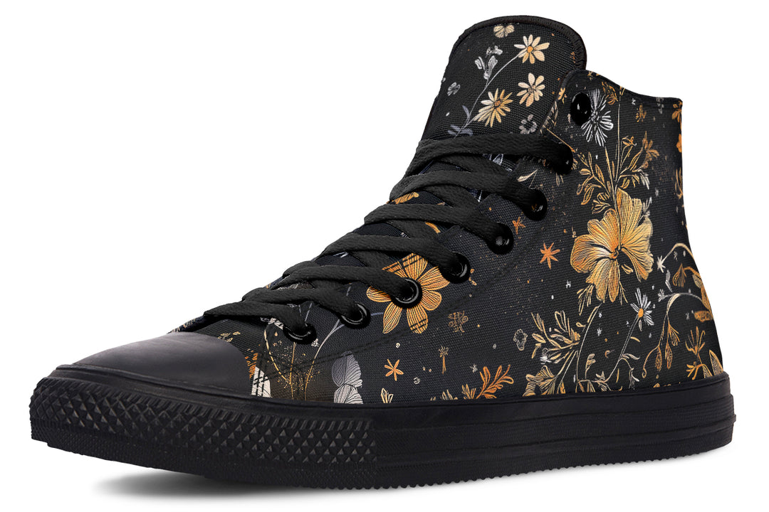 Emberblossom High Tops - Classic Premium Canvas Shoes with Comfortable and Durable Soles