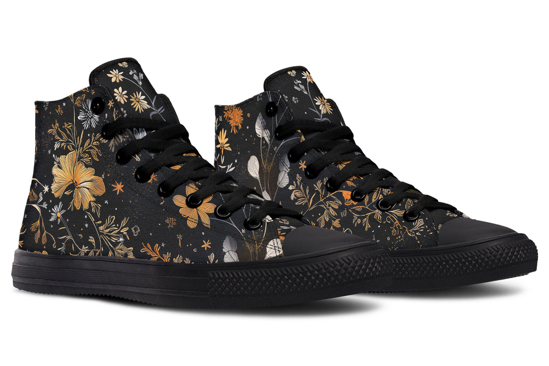 Emberblossom High Tops - Classic Premium Canvas Shoes with Comfortable and Durable Soles