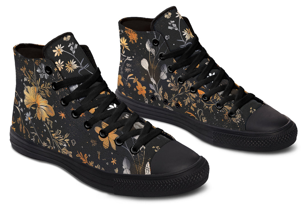 Emberblossom High Tops - Classic Premium Canvas Shoes with Comfortable and Durable Soles