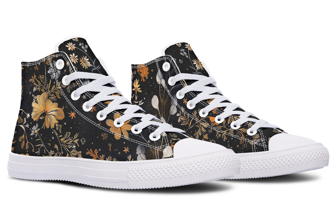 Emberblossom High Tops - Classic Premium Canvas Shoes with Comfortable and Durable Soles