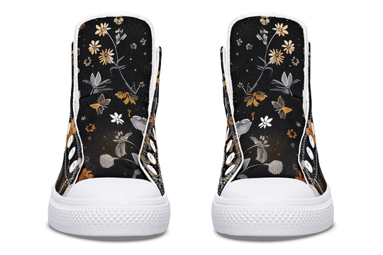 Emberblossom High Tops - Classic Premium Canvas Shoes with Comfortable and Durable Soles