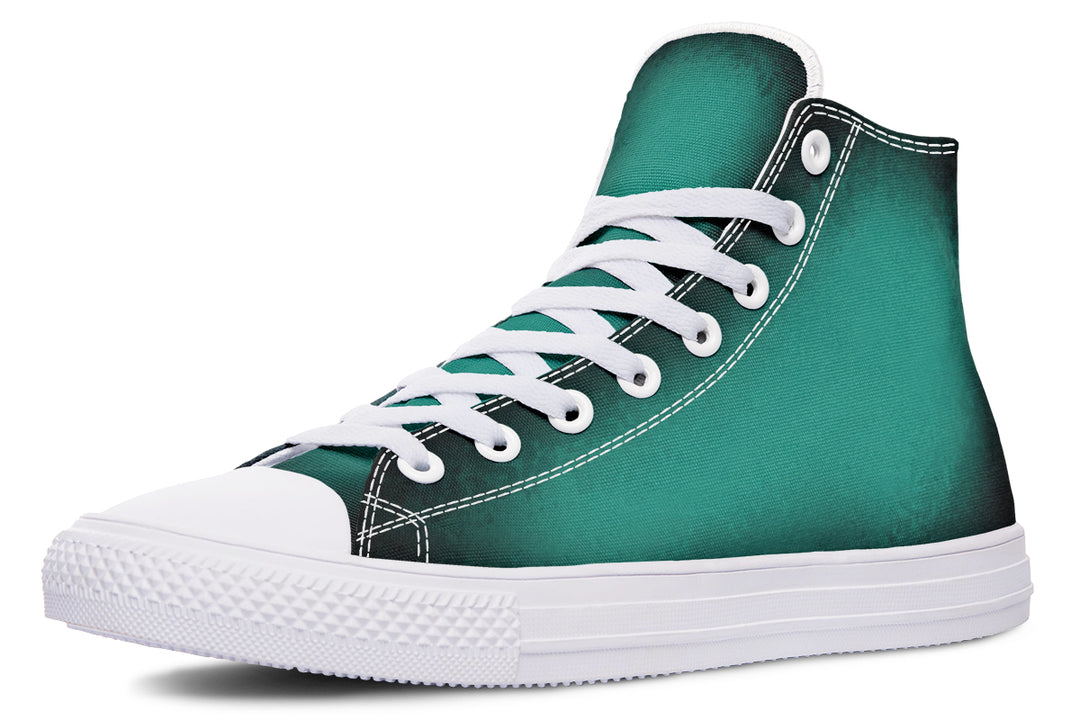 Enchanted Emerald High Tops - Classic Premium Canvas Shoes with Comfortable and Durable Soles