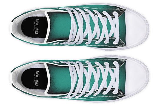 Enchanted Emerald High Tops - Classic Premium Canvas Shoes with Comfortable and Durable Soles