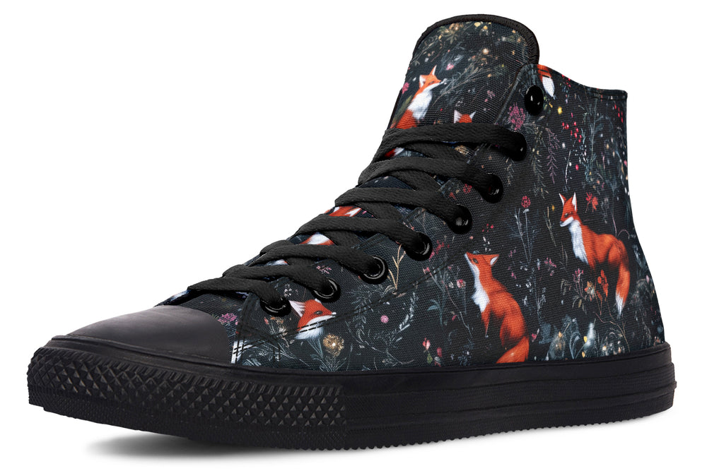 Fox Den High Tops - Classic Premium Canvas Shoes with Comfortable and Durable Soles