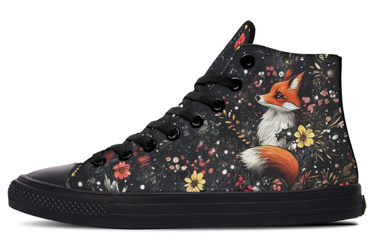 Fox Spirit High Tops - Classic Premium Canvas Shoes with Comfortable and Durable Soles