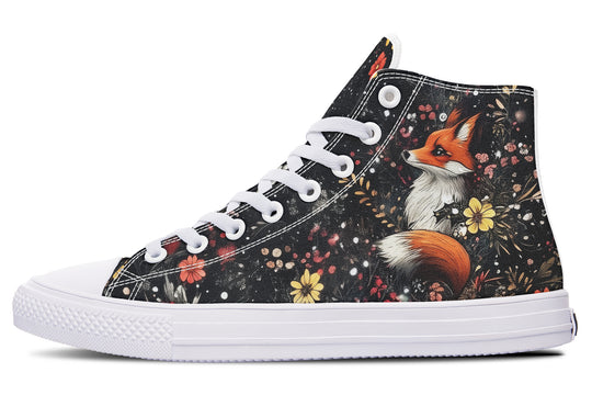 Fox Spirit High Tops - Classic Premium Canvas Shoes with Comfortable and Durable Soles