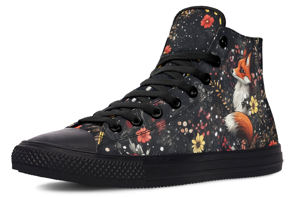 Fox Spirit High Tops - Classic Premium Canvas Shoes with Comfortable and Durable Soles