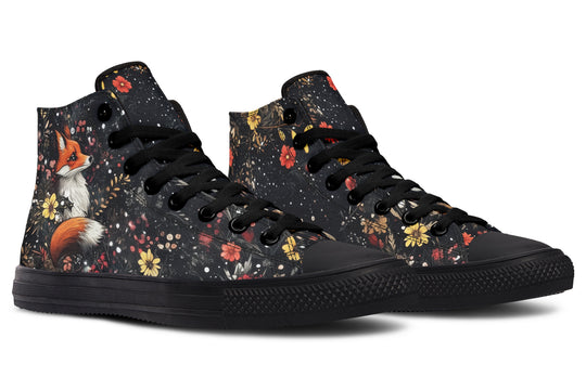 Fox Spirit High Tops - Classic Premium Canvas Shoes with Comfortable and Durable Soles