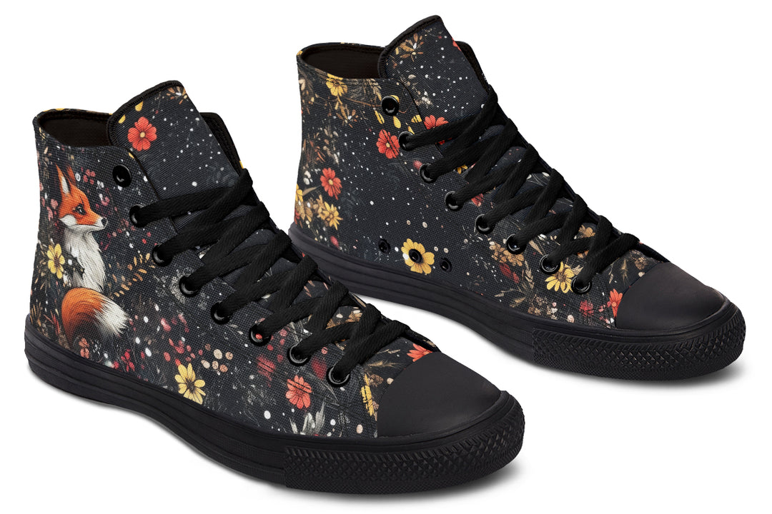 Fox Spirit High Tops - Classic Premium Canvas Shoes with Comfortable and Durable Soles